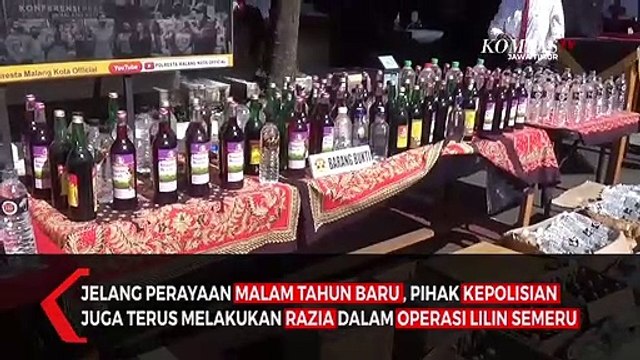 Jelang Tahun Baru Polisi Musnahkan Ribuan Botol Miras