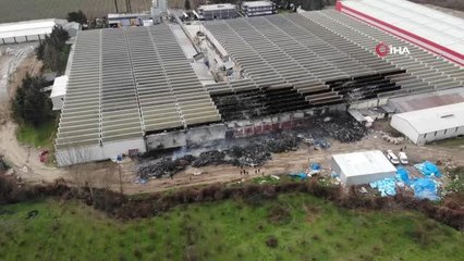 Mobilya fabrikasındaki hasar gün ağrınca ortaya çıktı