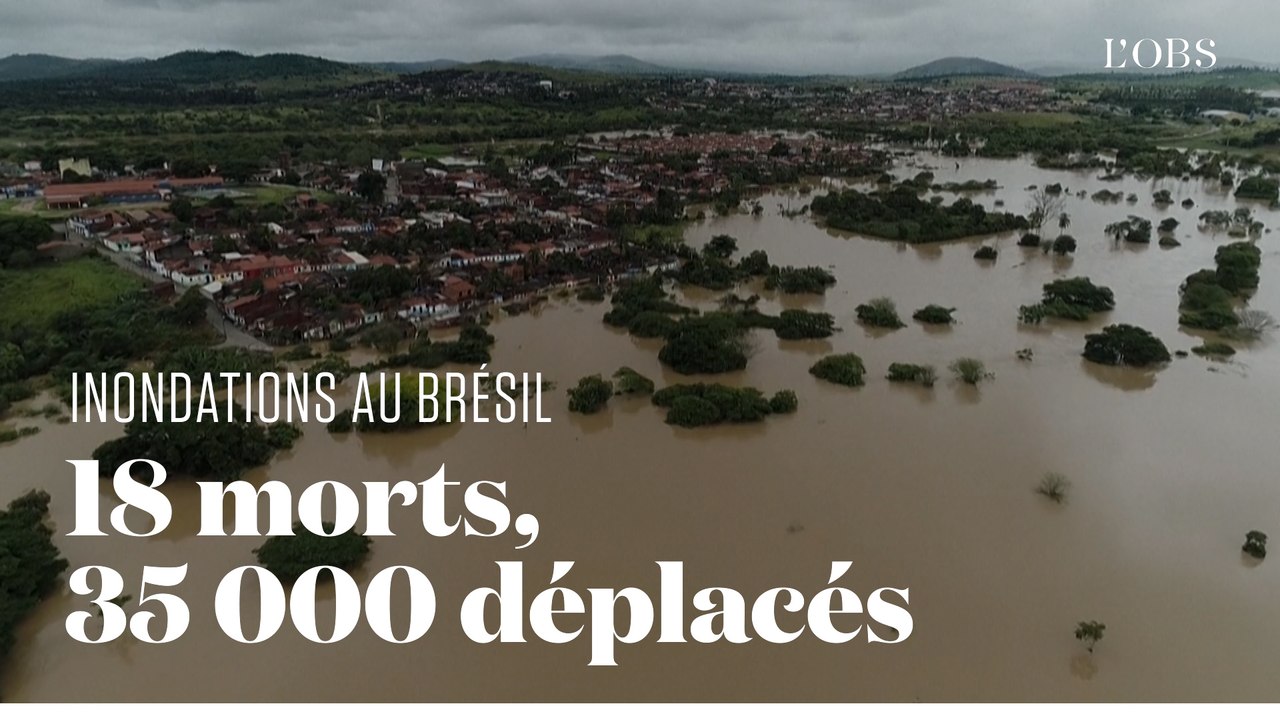 Des villes sous l'eau au Brésil à cause de pluies diluviennes incessantes