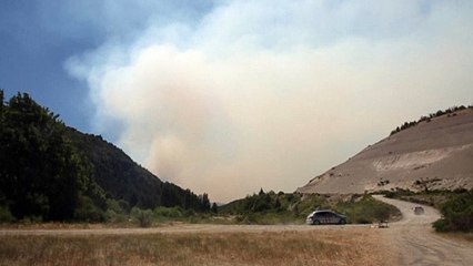 Скачать видео: Brände zerstören Tausende Hektar Wald in Patagonien