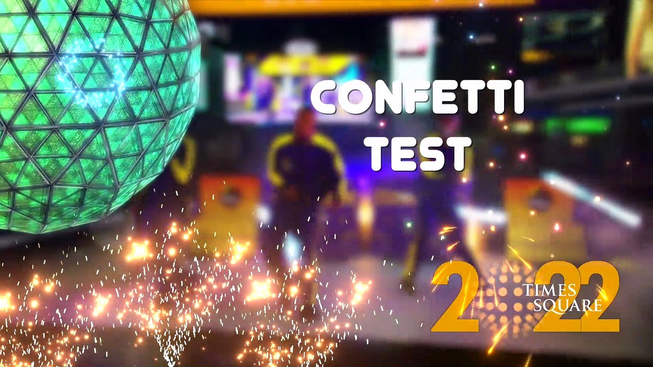 Times Square New Year's Eve 2022 Confetti Test
