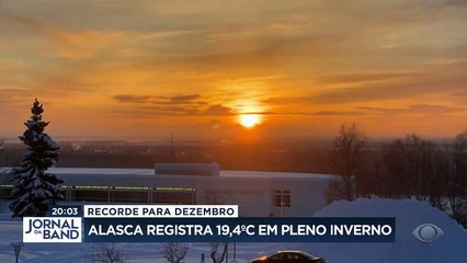 No Alasca, a temperatura bateu um recorde em pleno inverno.