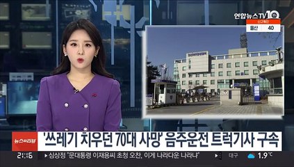 '쓰레기 치우던 70대 사망' 음주운전 트럭기사 구속