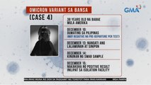 Babae mula Amerika na dumating noong Dec. 10, ika-4 na kaso ng Omicron variant sa bansa | 24 Oras