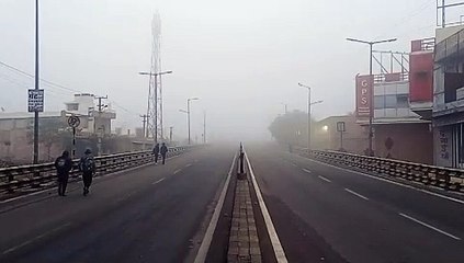शहर में छाया कोहरा