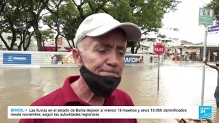 Inundaciones en Brasil dejan al menos 18 muertos y miles de damnificados