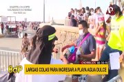 Chorrillos: cientos de personas hicieron largas colas para ingresar a la playa Agua Dulce