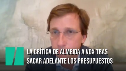Almeida critica a Vox tras el pacto presupuestario en Madrid