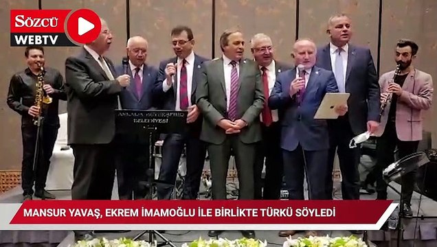 Mansur Yavaş, Ekrem İmamoğlu ile birlikte Ankara'nın taşına bak türküsünü söyledi
