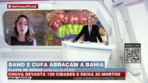 Flavia de Rosso, porta-voz do Ifood, anuncia adesão à campanha “Band e Cufa abraçam a Bahia”.