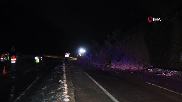 Zonguldak Ankara Karayolu heyelan nedeniyle trafiğe kapandı