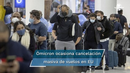 Más de mil vuelos cancelados en EU sólo el lunes por ómicron