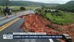 Em Goiás, uma estrada que dá acesso à Chapada dos Veadeiros foi fechada por causa das chuvas.