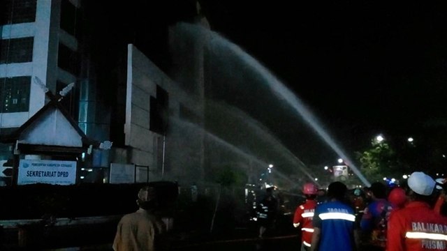 Gedung DPRD Kabupaten Kotabaru Kebakaran