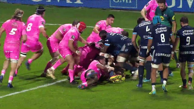 TOP 14 - Essai de Handré POLLARD (MHR) - Biarritz Olympique - Montpellier Hérault Rugby - J13 - Saison 2021/2022
