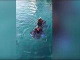 ريم أشرف 14 سنة تحقق أطول غطسة تحت الماء