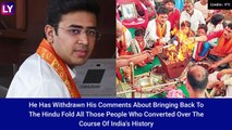 Tejasvi Surya, Karnataka BJP MP Withdraws 'Hindu Revival' Remark After Uproar