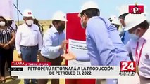 Talara: presidente Pedro Castillo puso en funcionamiento estación de Petroperú
