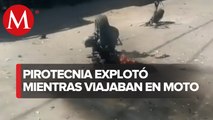 Explosión de pirotecnia deja dos lesionados en Tultepec, Edomex