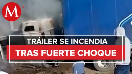 Conductor de tráiler salva su vida en la México-Puebla al usar la rampa de frenado