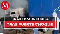 Conductor de tráiler salva su vida en la México-Puebla al usar la rampa de frenado