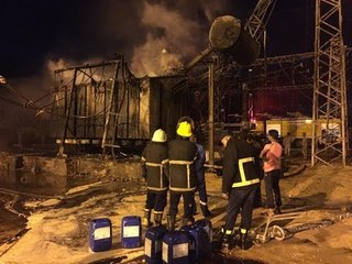 السيطرة على حريق في محطة محولات كهرباء مطروح الرئيسية