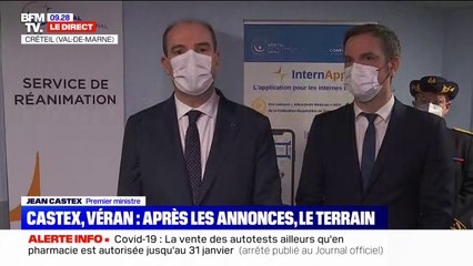 Jean Castex: "Les patients hospitalisés pour raison de Covid, dans leur immense majorité, ne sont pas vaccinés"