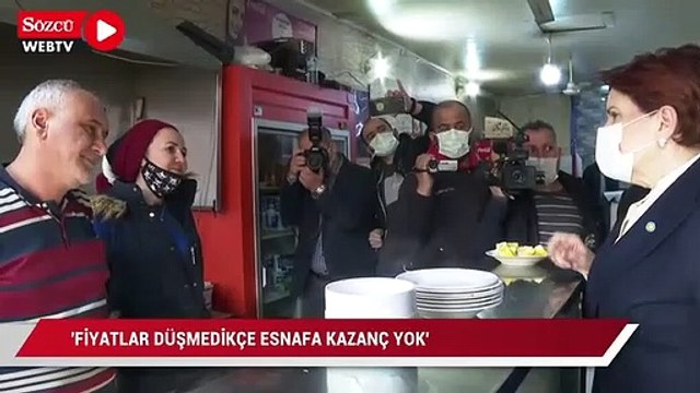 Uşak’ta esnaf Akşener’e böyle dert yandı: Fiyatlar düşmedikçe esnafa kazanç yok