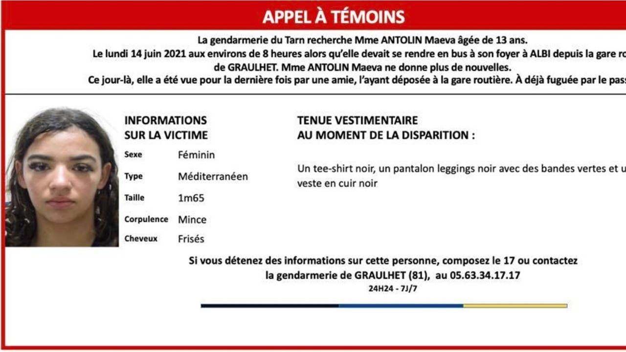 FEMME ACTUELLE - Disparition inquiétante d'une adolescente dans le Tarn : un appel à témoins est lancé