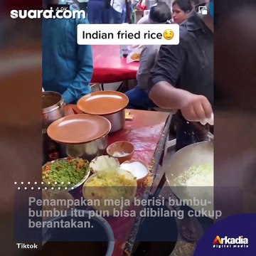 Viral Nasi Goreng India ala Pedagang Kaki Lima, Cara Masaknya Bikin Ketar-ketir