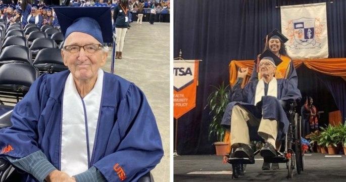 États-Unis : un grand-père de 88 ans obtient son diplôme universitaire le même jour que sa petite fille 