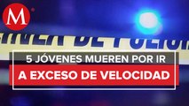 Mueren cinco jóvenes en accidente automovilístico en Nogales, Sonora