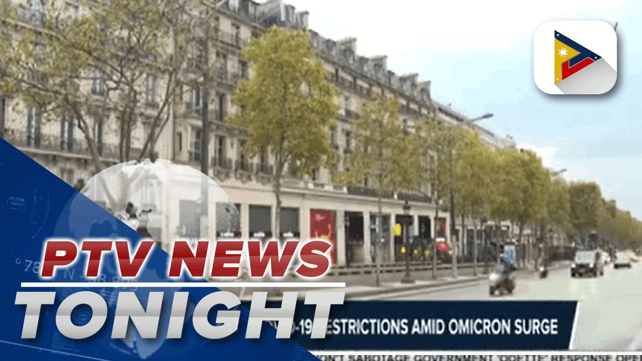 France tightens COVID-19 restrictions amid Omicron surge; Fauci: US might see 500K cases a day over the next week; Isolation restrictions in US halved; Spain's Cumbre Vieja eruption officially over, clearing operations begin| via Meg Luna