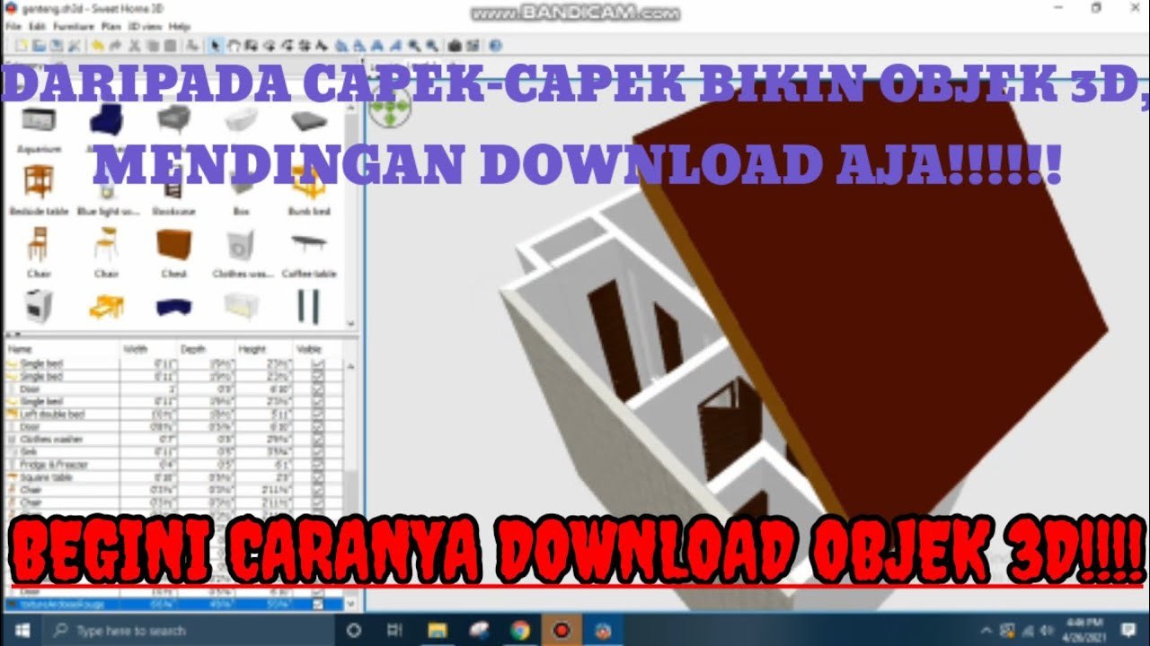 cara download objek 3d