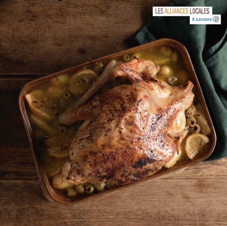 Des Régions à Croquer : Poulet citron, miel et olives de Nicolas Rieffel avec les Alliances Locales E.Leclerc