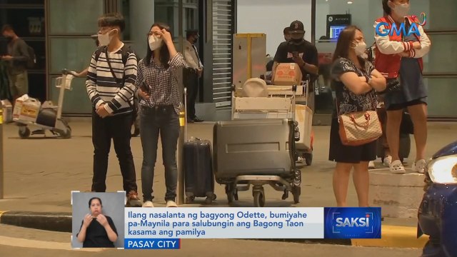 Ilang nasalanta ng bagyong Odette, bumiyahe pa-Maynila para salubungin ang Bagong Taon kasama ang pamilya | Saksi