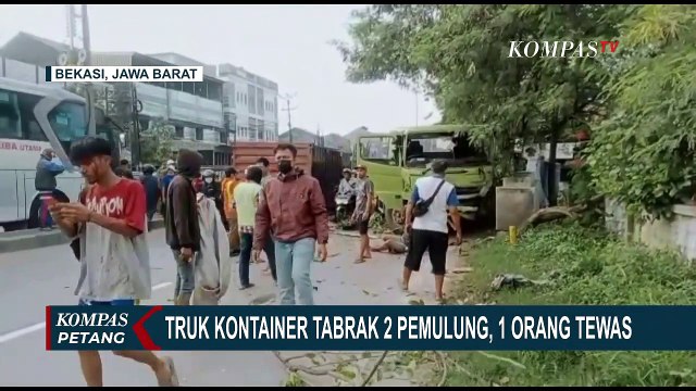 Truk Kontainer Tabrak 2 Pemulung di Bekasi, 1 Tewas