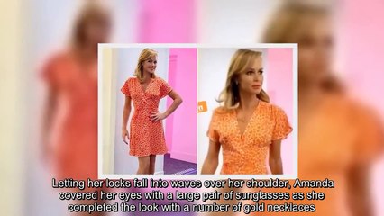 Topless Amanda Holden lays  on massage table for a massage in a soothing salon