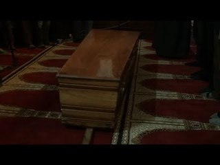 خالد سليم  وذكي بدر في جنازة الكاتب إبراهيم سعدة