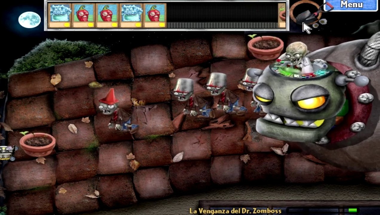 Plantas vs Zombies Real Edition - Dr Zomboss Revenge usando solo instantáneos y macetas.