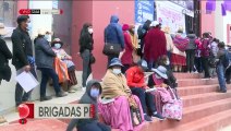 Largas filas se forman en El Alto en busca de la primera, segundo y tercer dosis contra el Covid-19