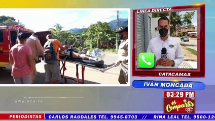 ¡Bárbaro! “Taxcerdo” embiste a motociclista y a un adulto mayor en Catacamas