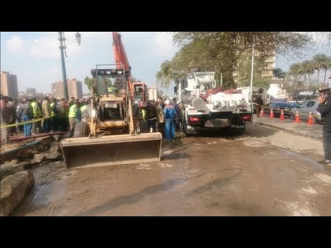 غرق بدروم ماسبيرو وانقطاع الإنترنت عن المبنى إثر انكسار ماسورة مياه