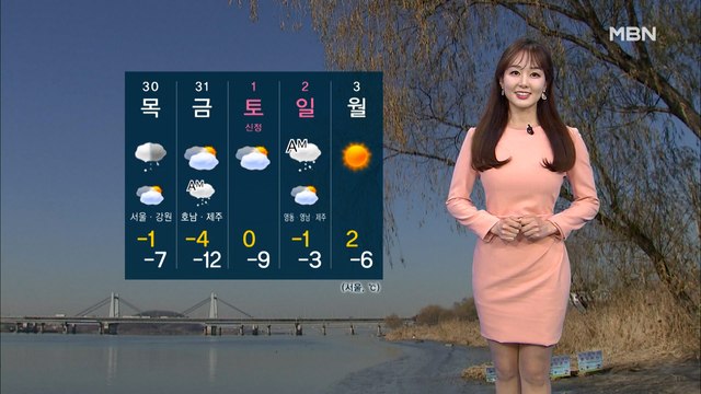 [굿모닝MBN 날씨]추위 주춤하자 탁한 공기…중부지방 약한 눈·비