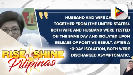 Asawa ng 4th Omicron case sa bansa, nagpositibo sa COVID-19