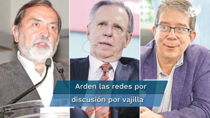 Como en las mejores familias, López-Dóriga, Epigemnio Ibarra y Villamil discuten  por una vajilla