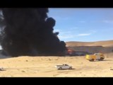وزير البترول يتفقد آثار حريق حقل أم عسل برأس سدر