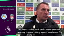 Rodgers credits Leicester's 'heroic performance' in Liverpool win