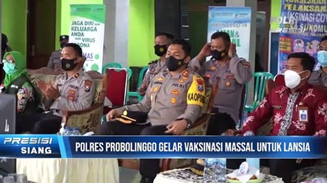 Kapolres Probolinggo Gelar Vaksinasi Serentak di Gerai Vaksin Desa Sukomulyo Kecamatan Pajarakan