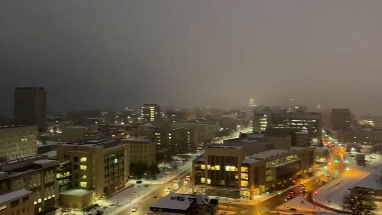 Snow blankets the Midwest, giving many their first snow of winter